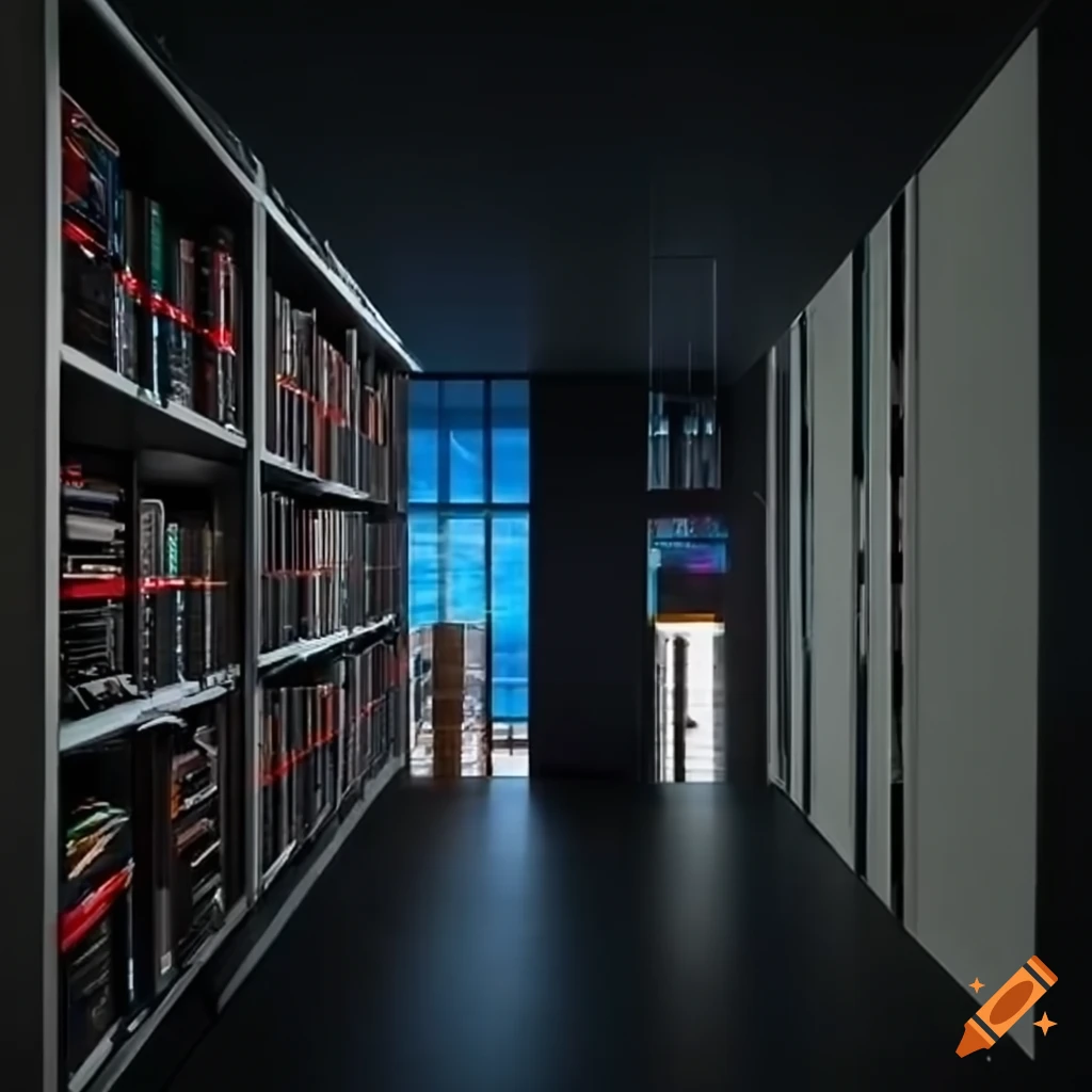 High tech library with LANA logo