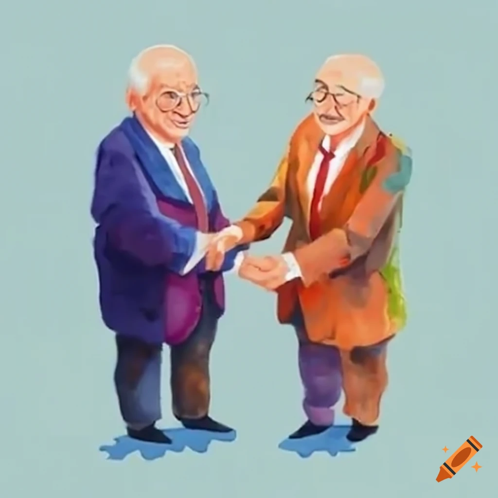Seniors and politicians shaking hands