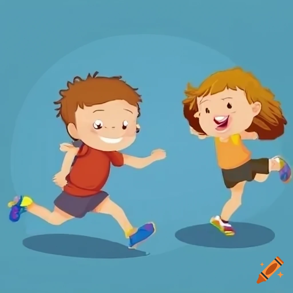 Children running