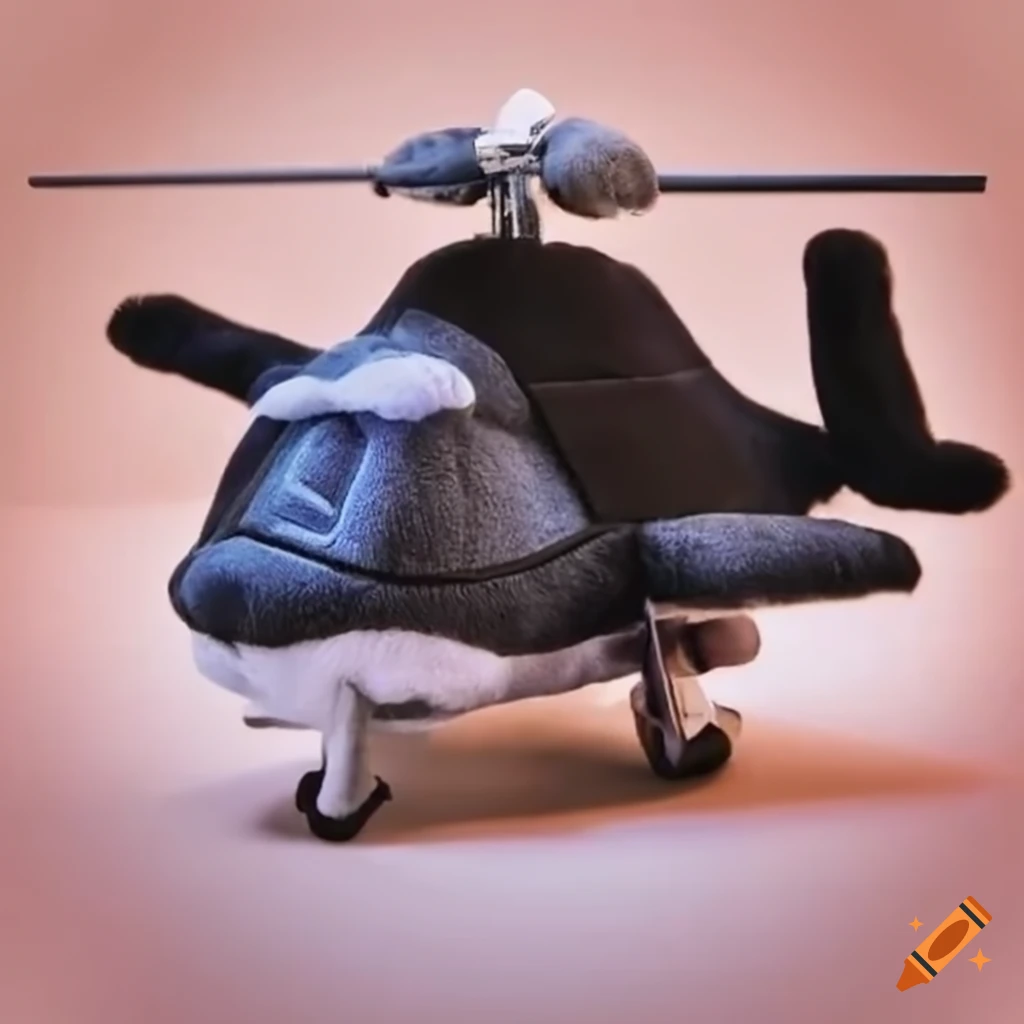 Cute plush of an Airwolf helicopter