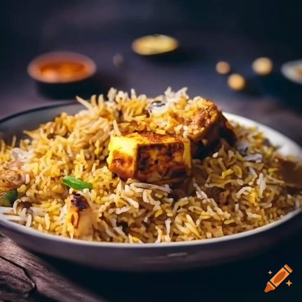 Paneer Biryani dish