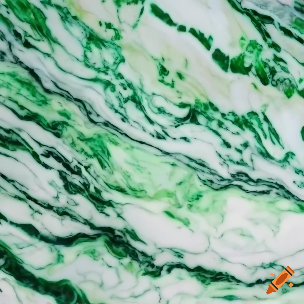 Green and white marble pattern
