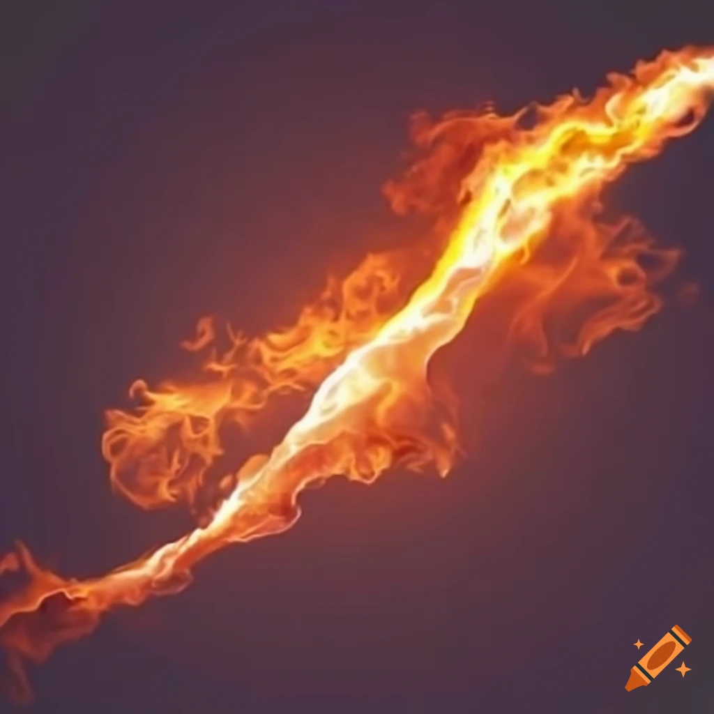 Flying burning fireball illustration