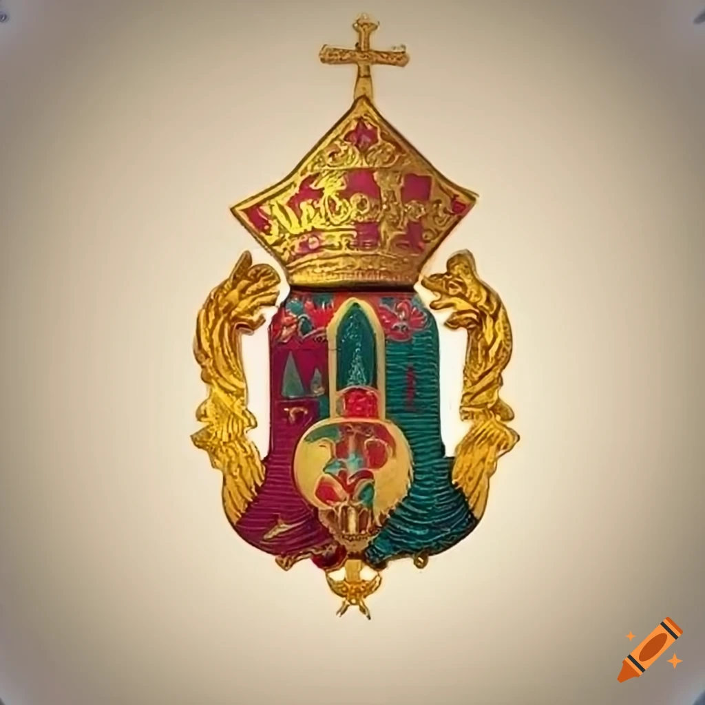 Badge for an archdiocese with the motto 'Uniti in Fide'
