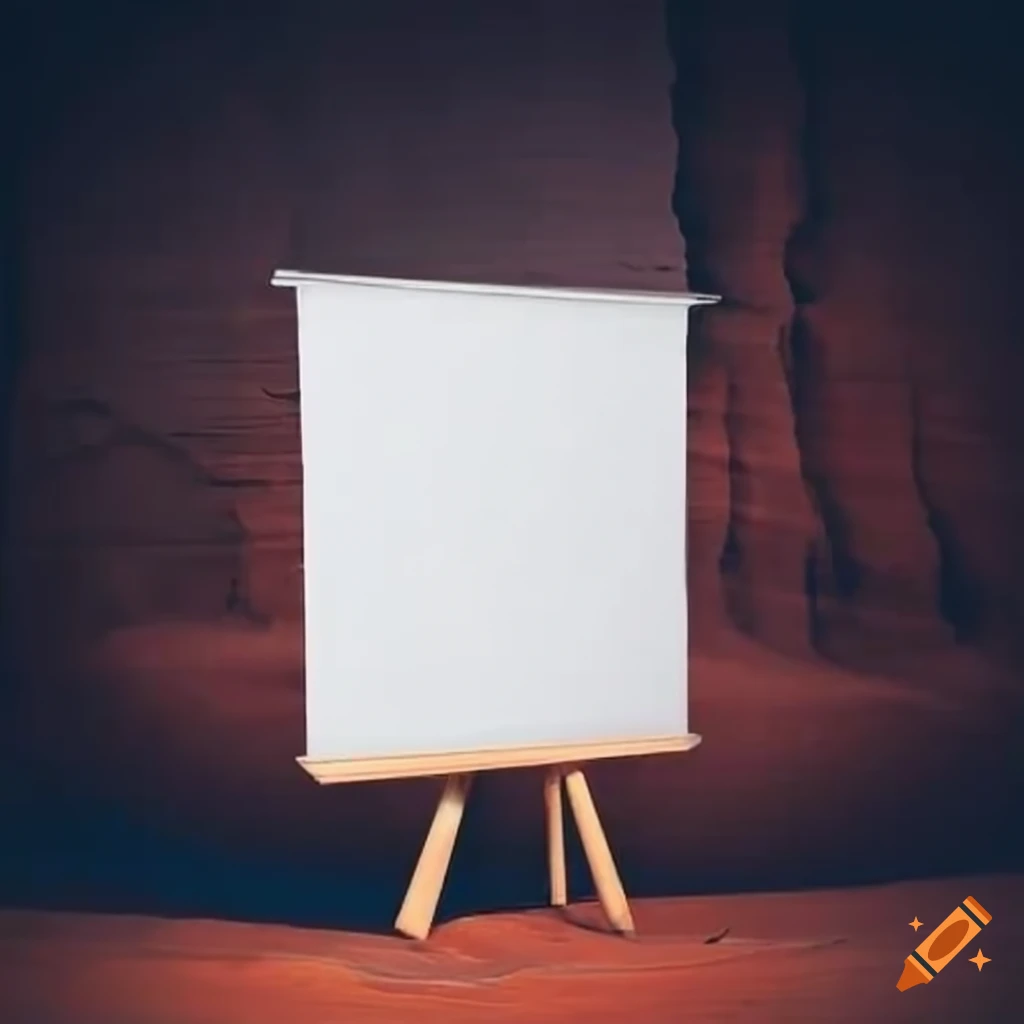 White board in a canyon