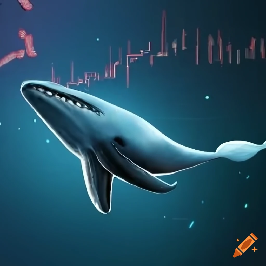 Whale on crypto trading chart