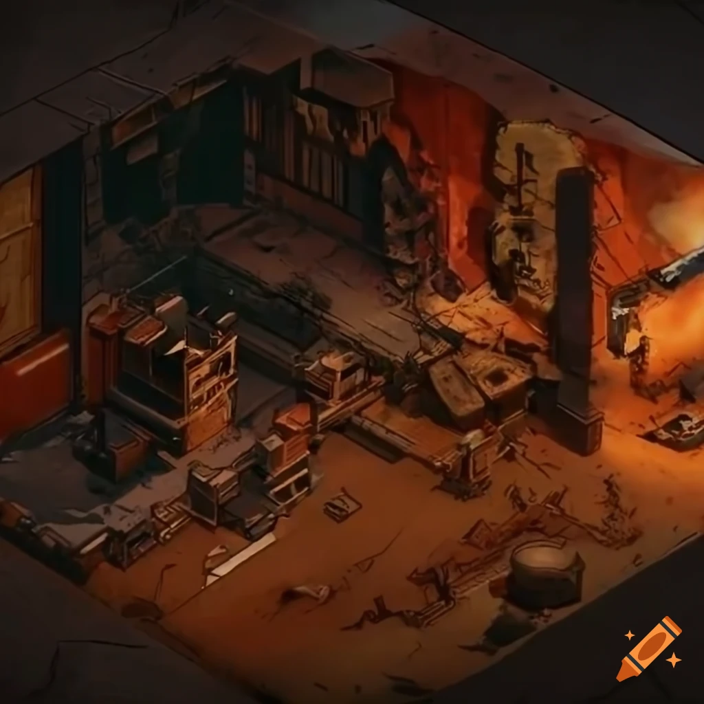 Isometric map of various game locations