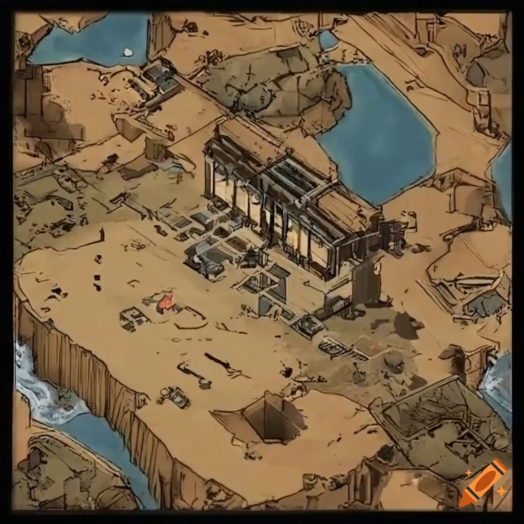 Isometric map of various game locations