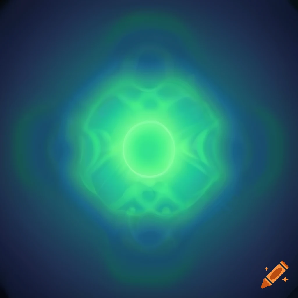 Stylized clojure logo in green and blue gradient with glowing effects ...