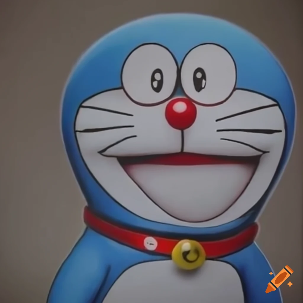 Hyperrealistic Doraemon character