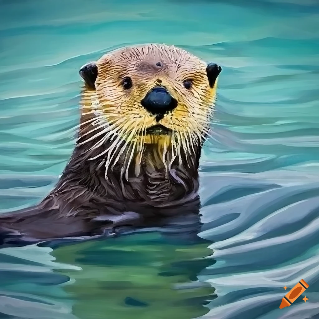 Friendly male sea otter in Cancun waters