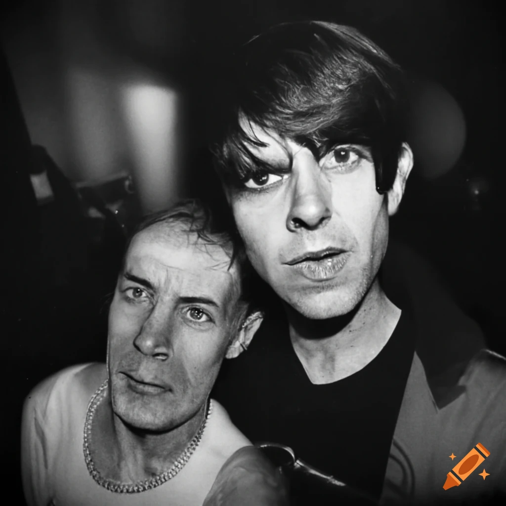 Ian Brown and Sean Ryder of The Happy Mondays enjoying at the Hacienda