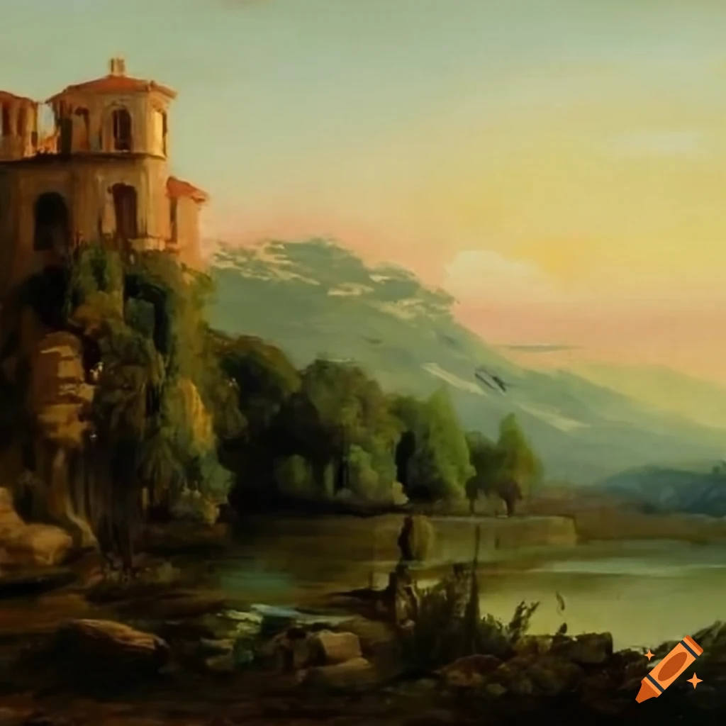 Painting of a new Italian landscape