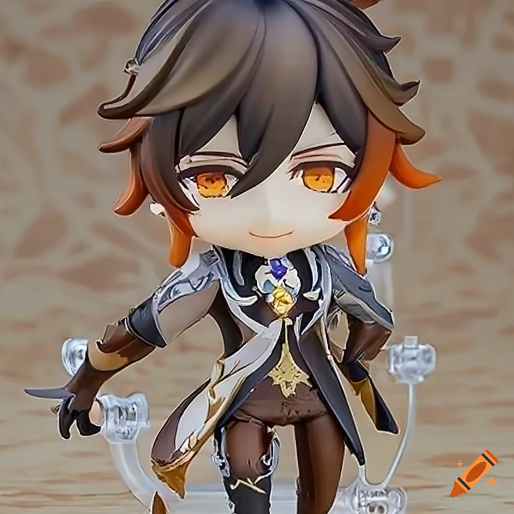 Detailed Nendoroid figurine of Zhongli from Genshin Impact