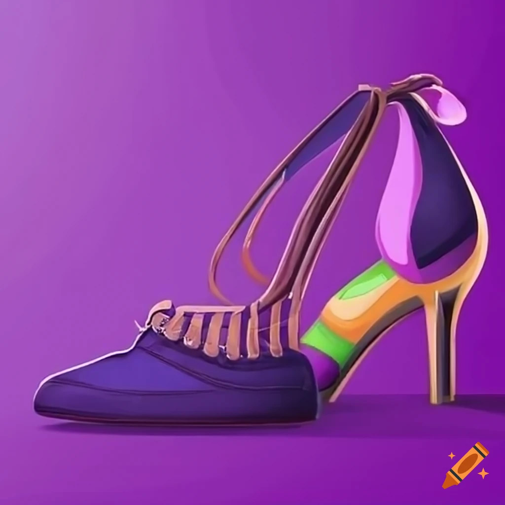 Purple-themed banner for a shoes e-commerce