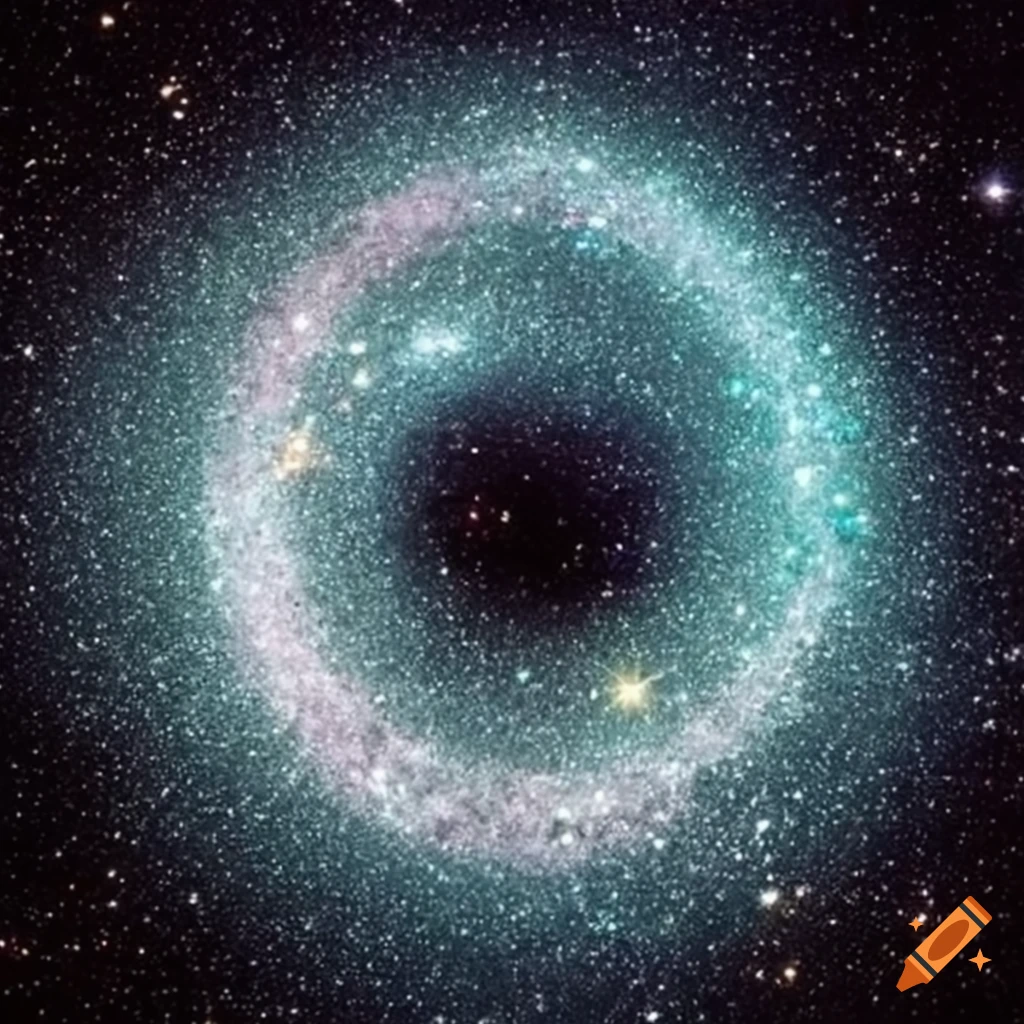 Glitter ring floating in space