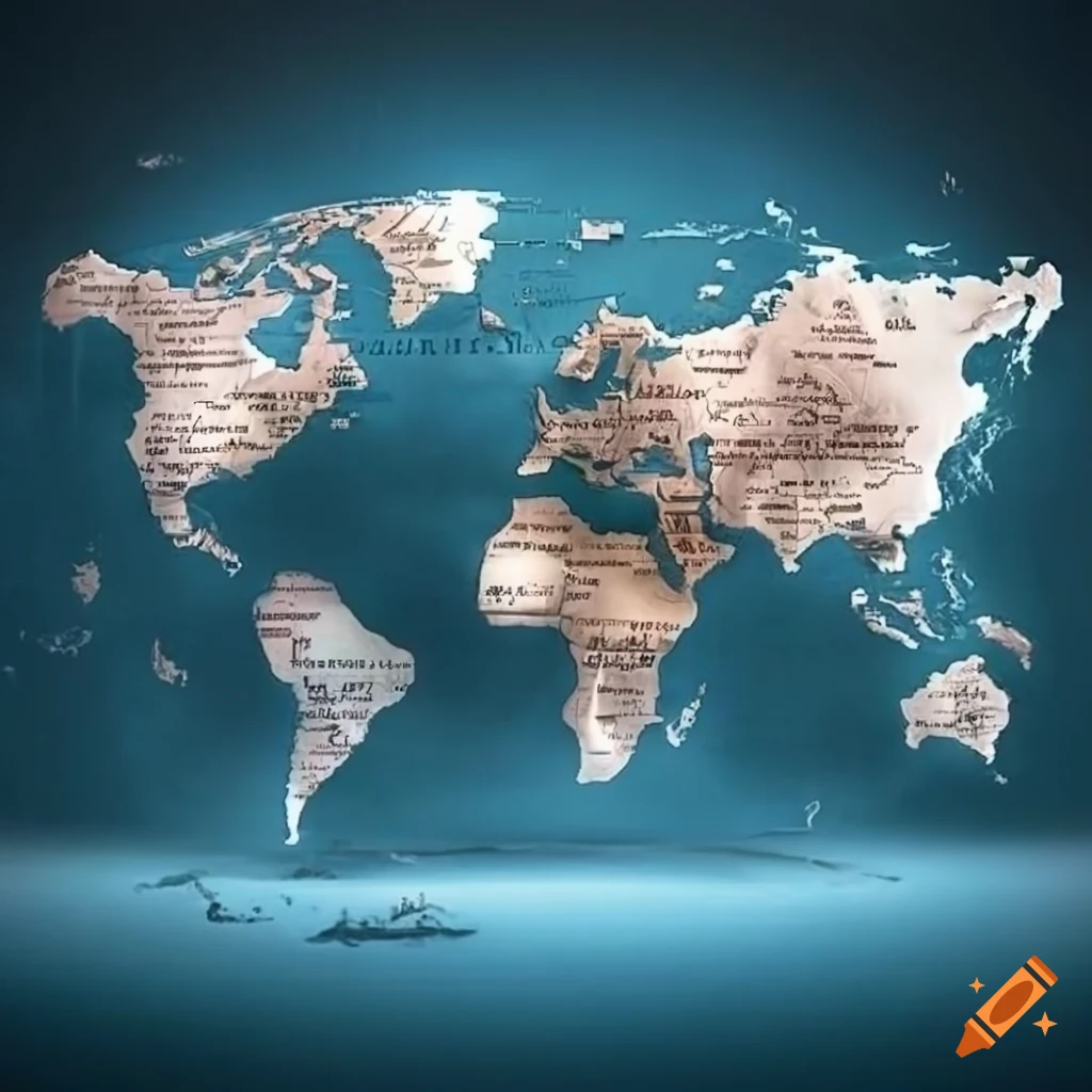 Global photo services on a world map