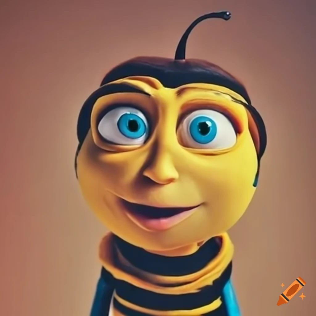 Barry B Benson made of play-doh in an eyeball nightmare