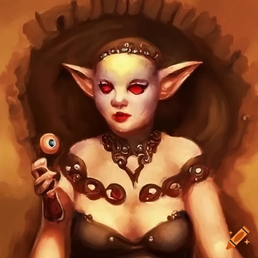Ancient tribal game card featuring a heroic priestess against water elemental forces