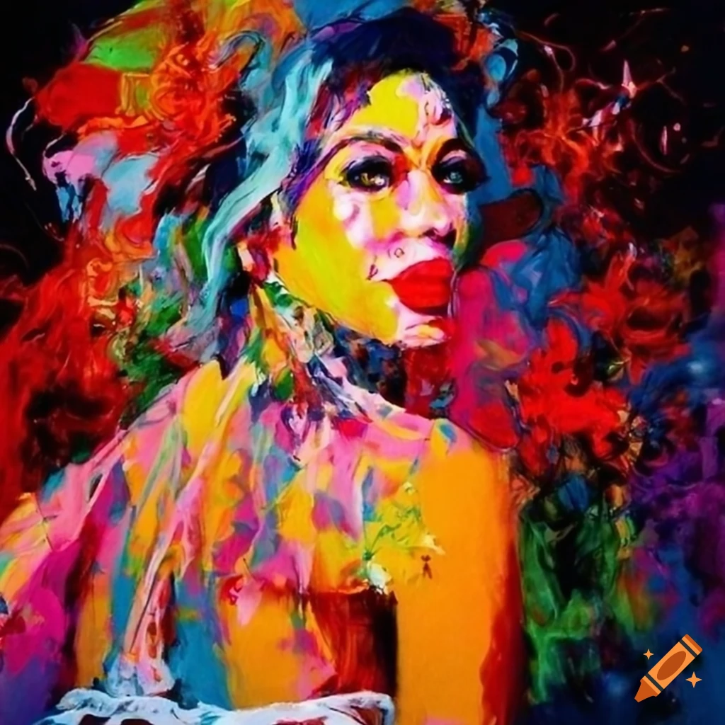 Las Vegas art show girls in the style of LeRoy Neiman