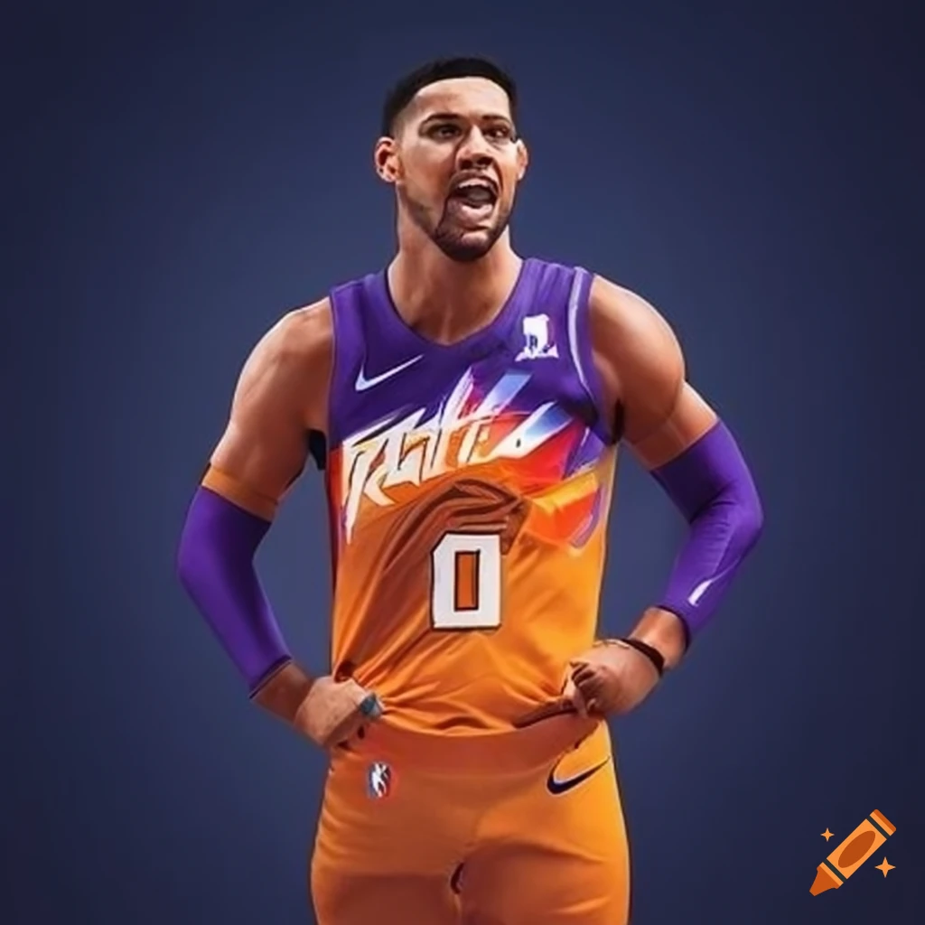 Phoenix Suns themed basketball jersey
