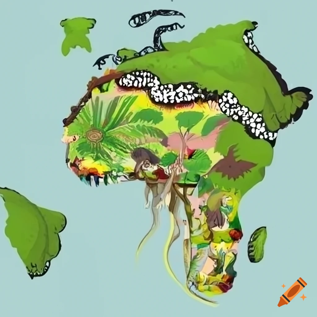 Various depictions of the Amazon rainforest
