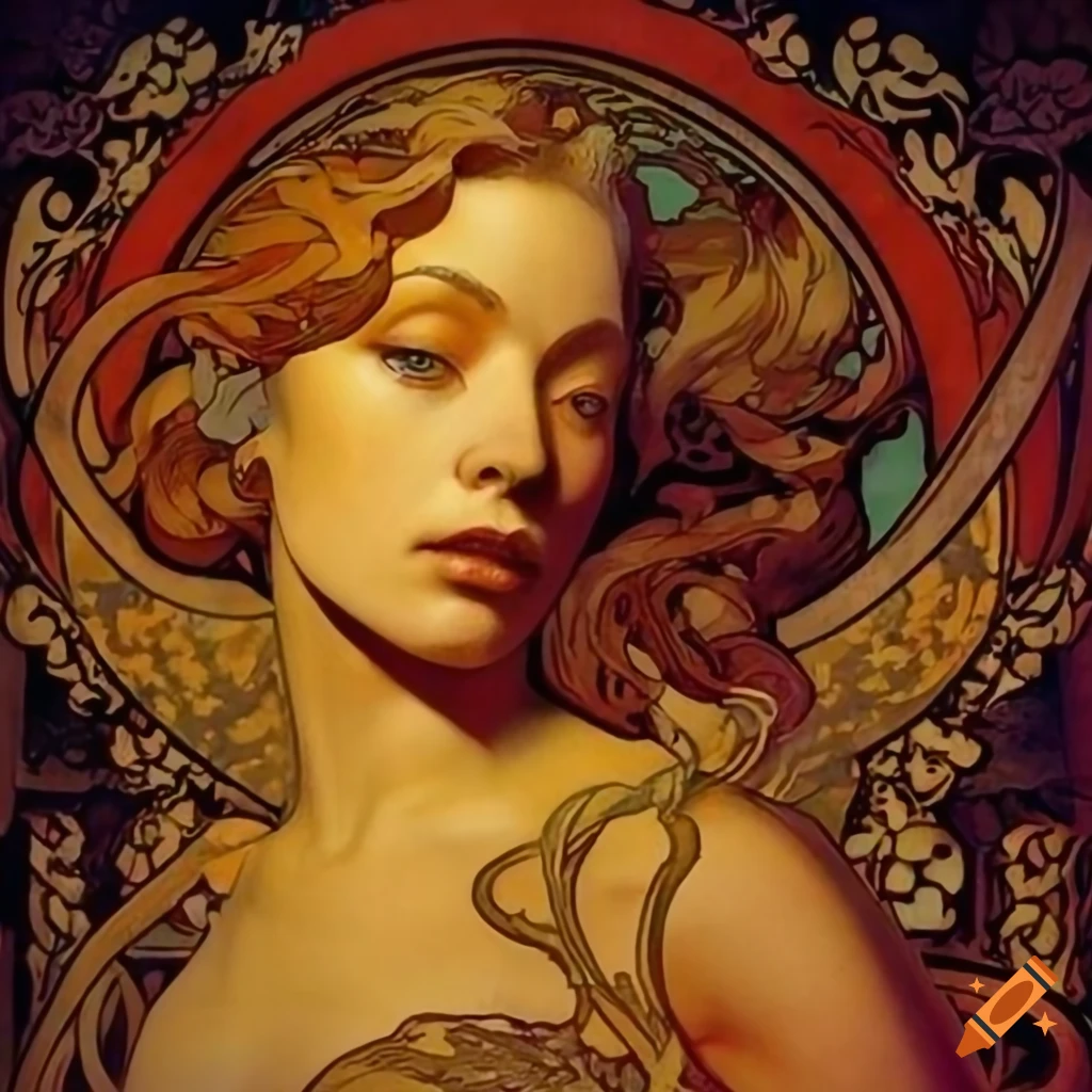 Deep honey glow light inspired by Boris Vallejo, Alphonse Mucha, Escher, and Vermeer, stave carving