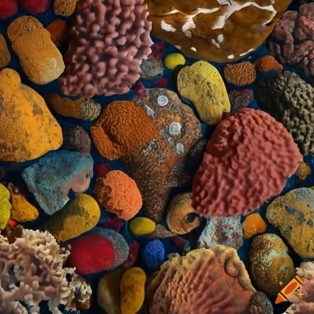 Underwater coral reef rock texture