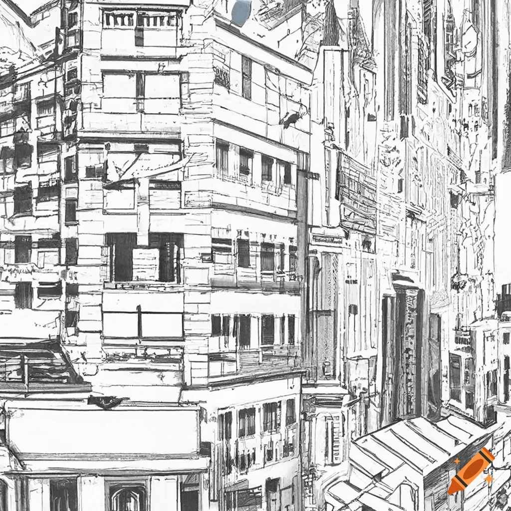 Vibrant cityscape with sustainable energy sources like solar panels and wind turbines