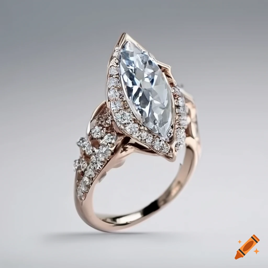 1900s inspired vintage white gold marquise diamond ring