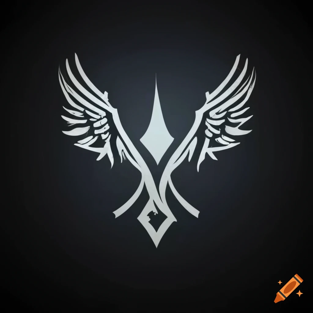 Guild logo featuring a wing and Norse mythology background