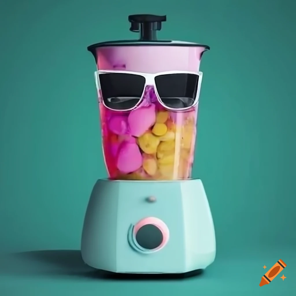 Smoothie blender wearing sunglasses