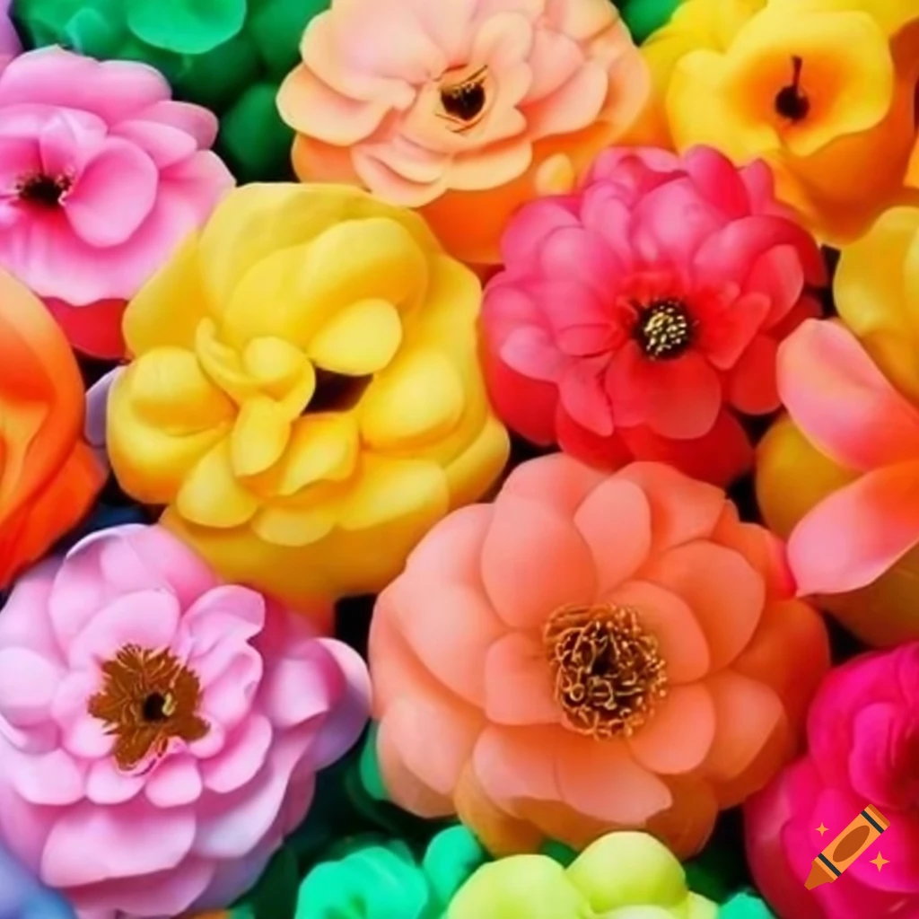 Latex flowers wholesale lot stash on Craiyon