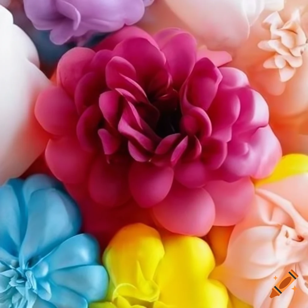 Latex flowers wholesale lot stash on Craiyon
