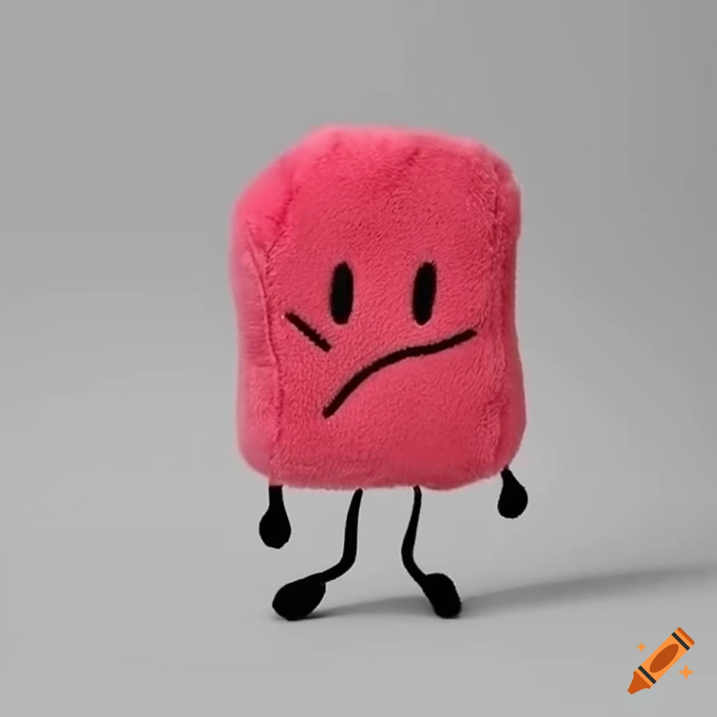 Adorable plush toy of eraser from bfdi on Craiyon
