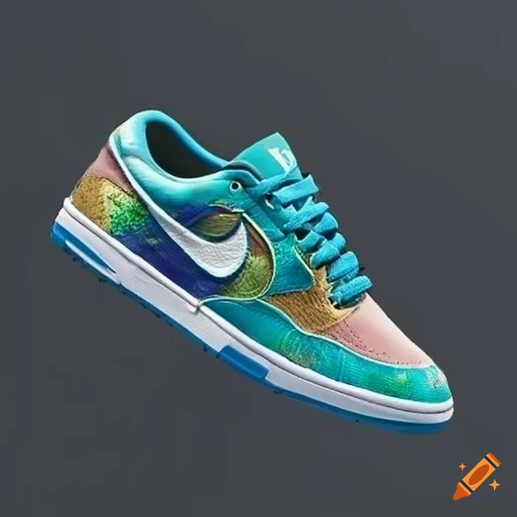 Nike sb shoe design with an earth theme on Craiyon