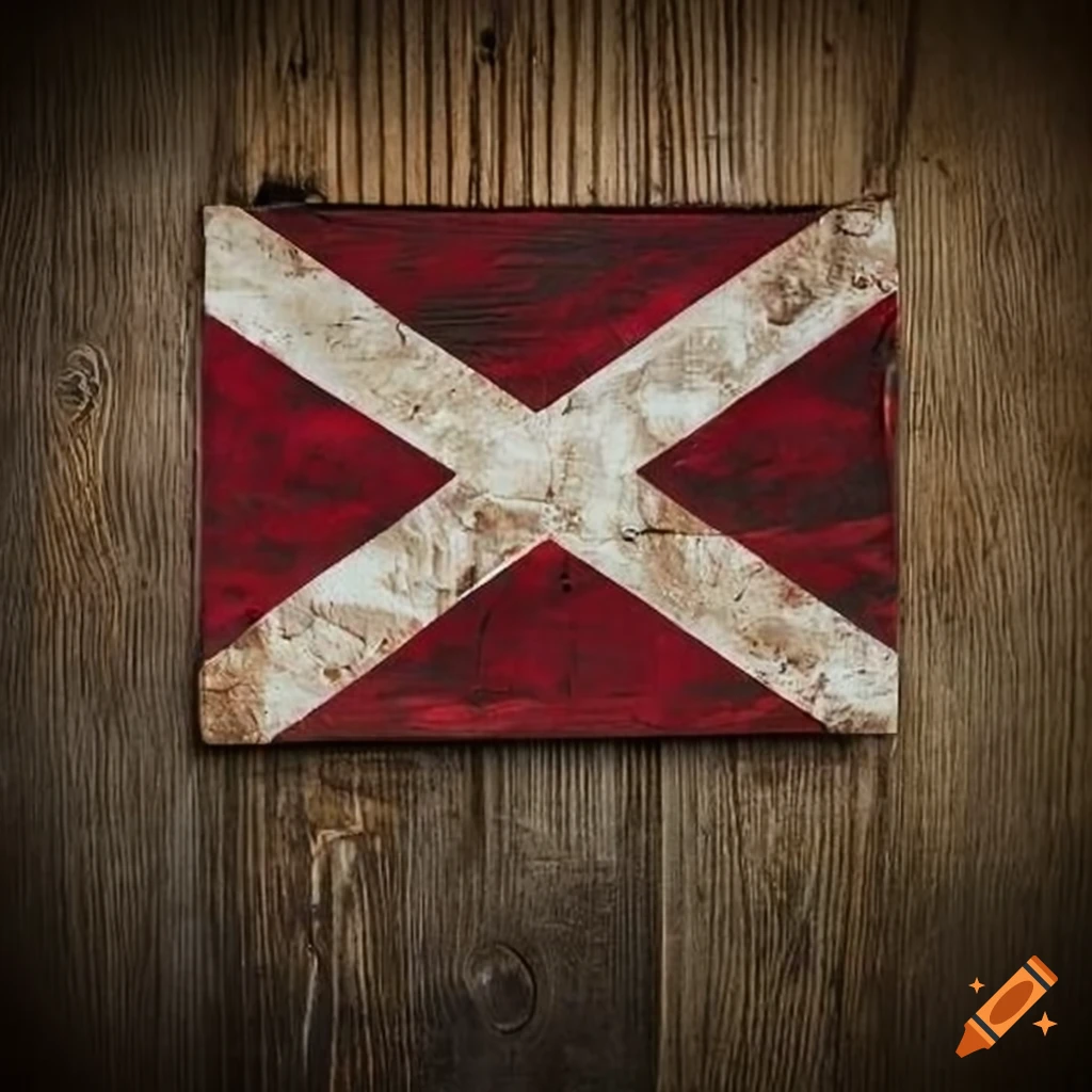 Rustic Scottish flag