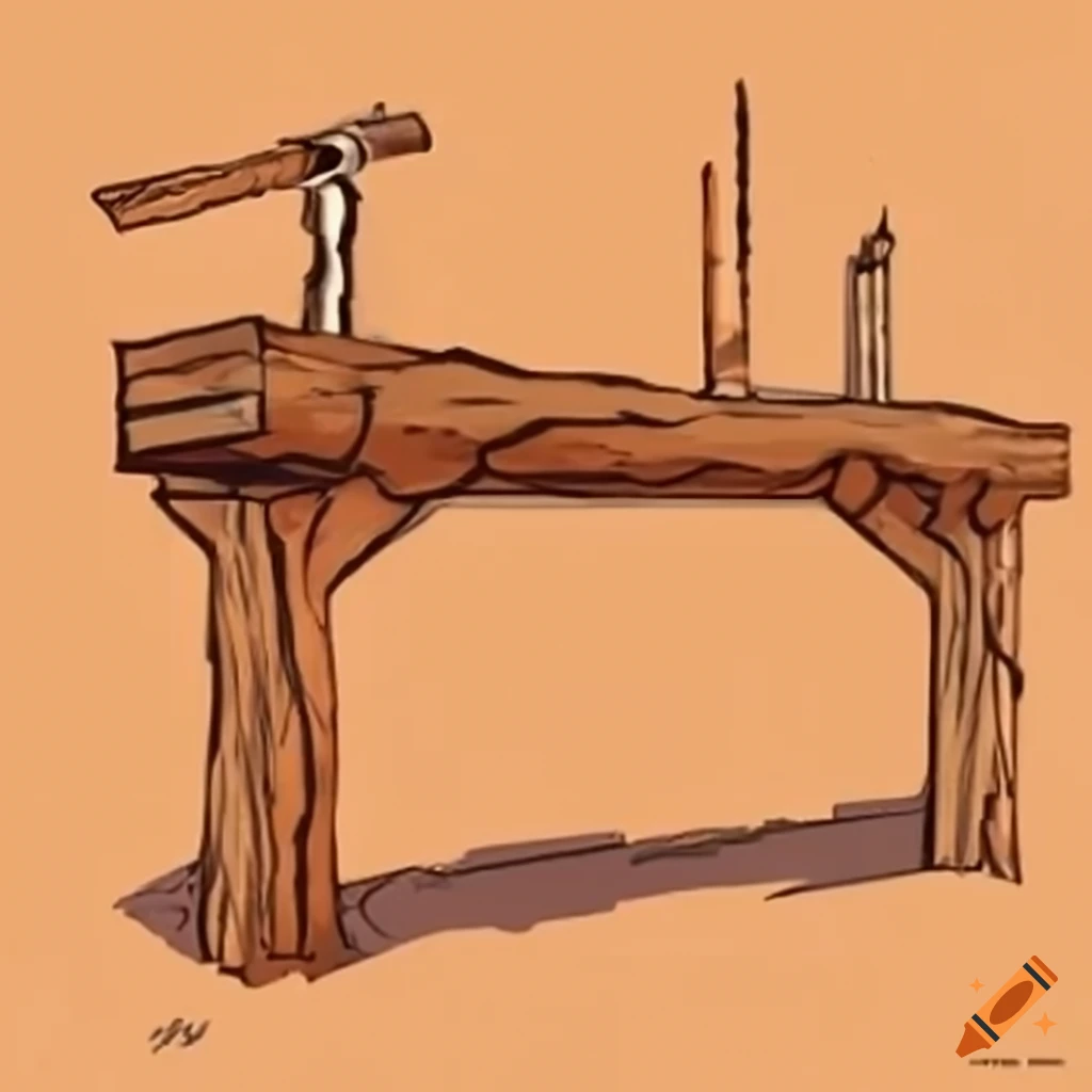 Single fractured wooden beam due to deflection