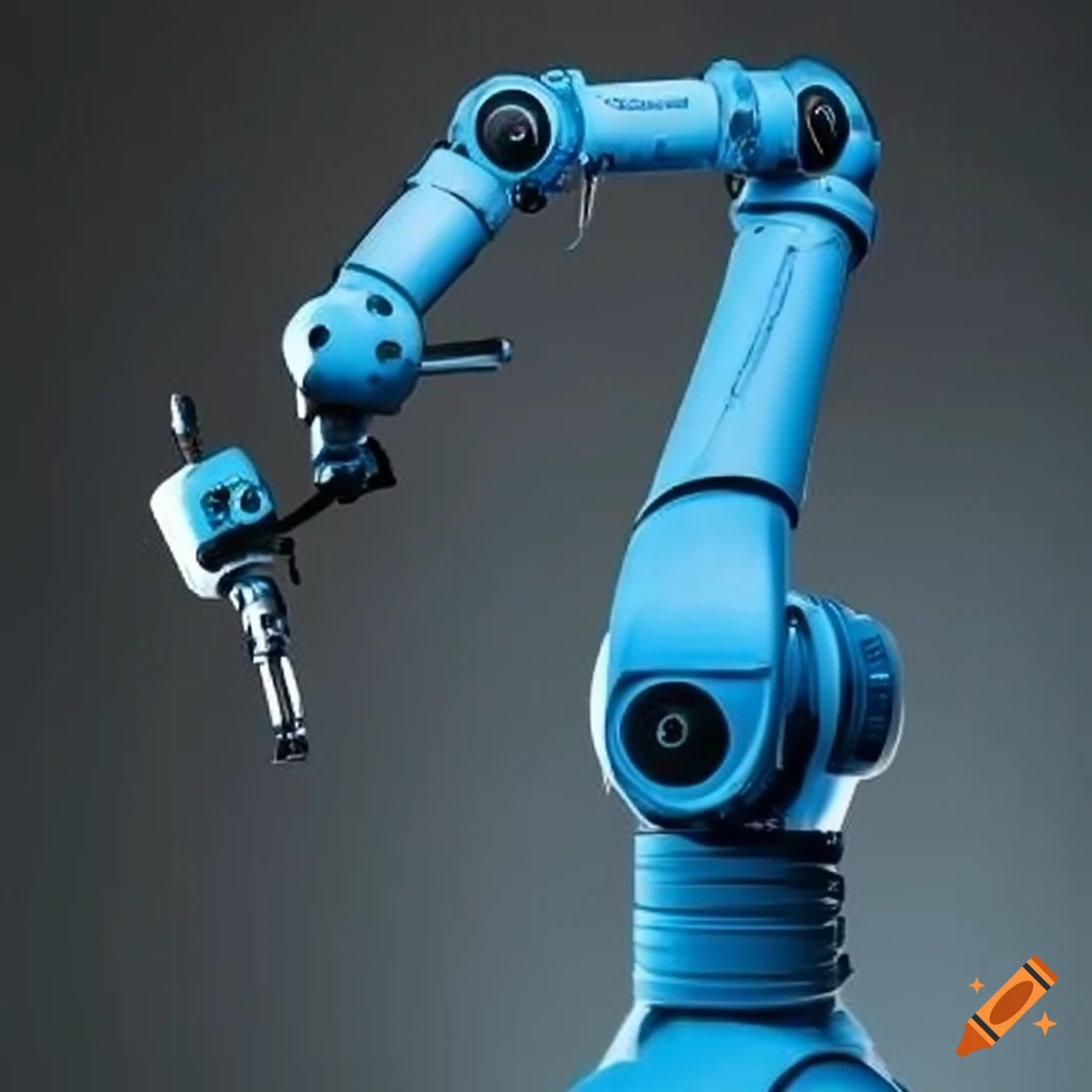 Yaskawa robotic arm in blue color