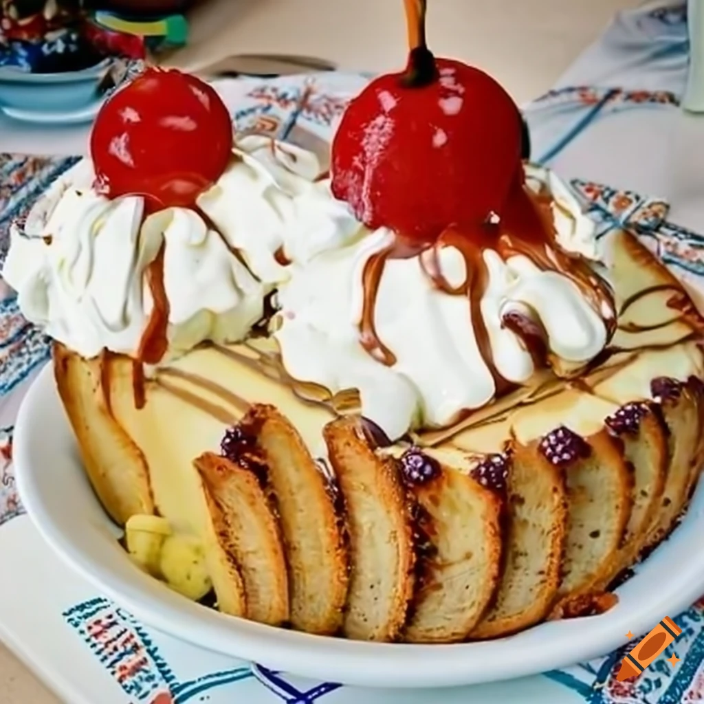 Banana sundae cake