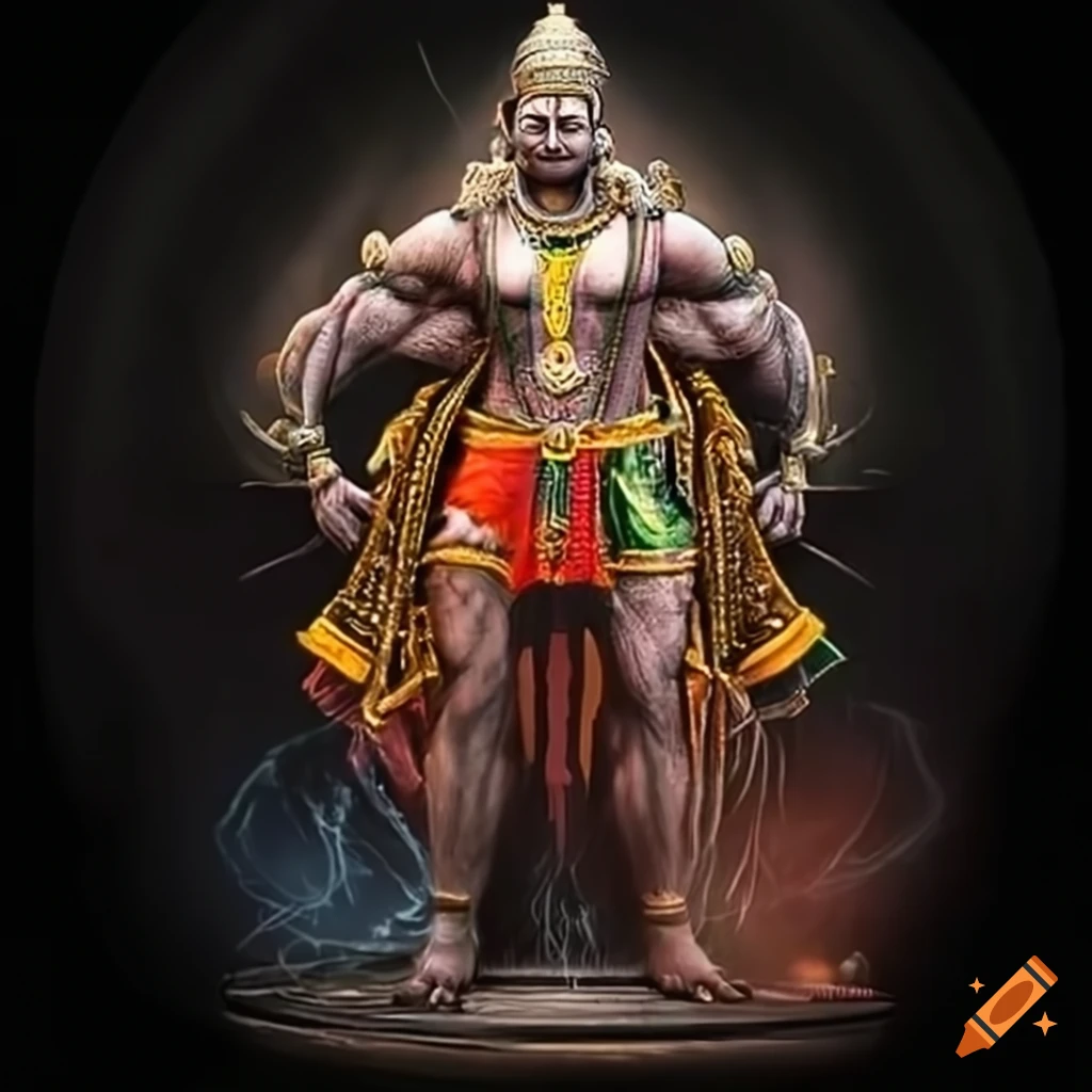 Cybernetic God Hanuman depiction