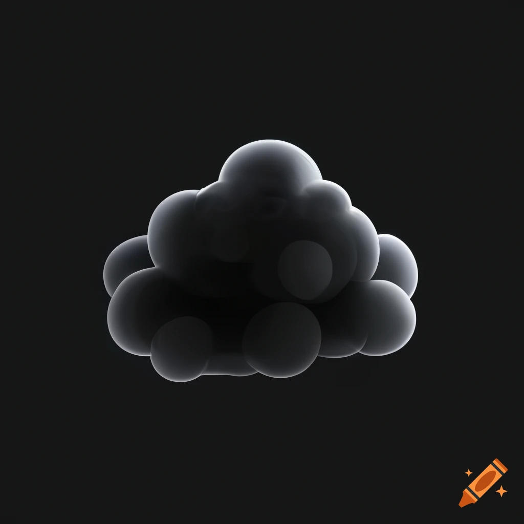 Technology cloud in black