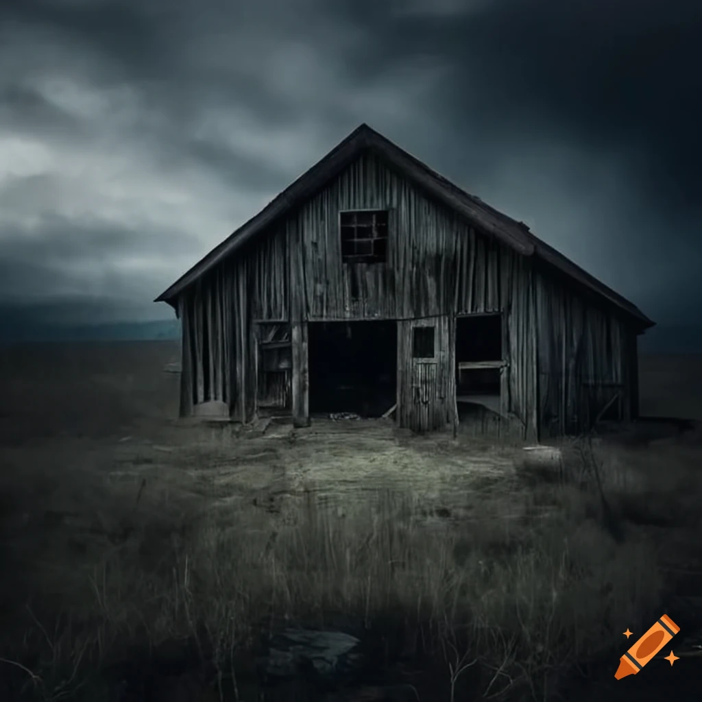 Restored barn in a post-apocalyptic wasteland