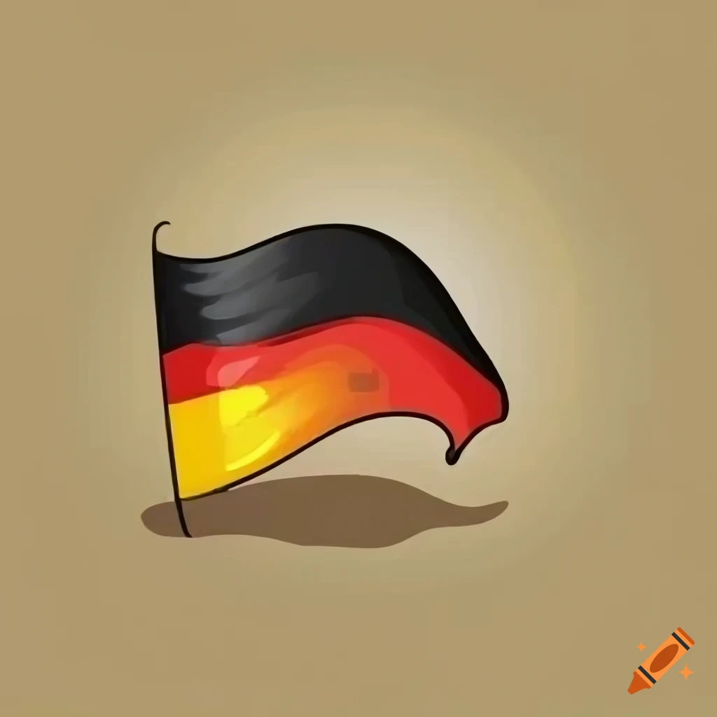 Thumbs up icon in German cartoon art style