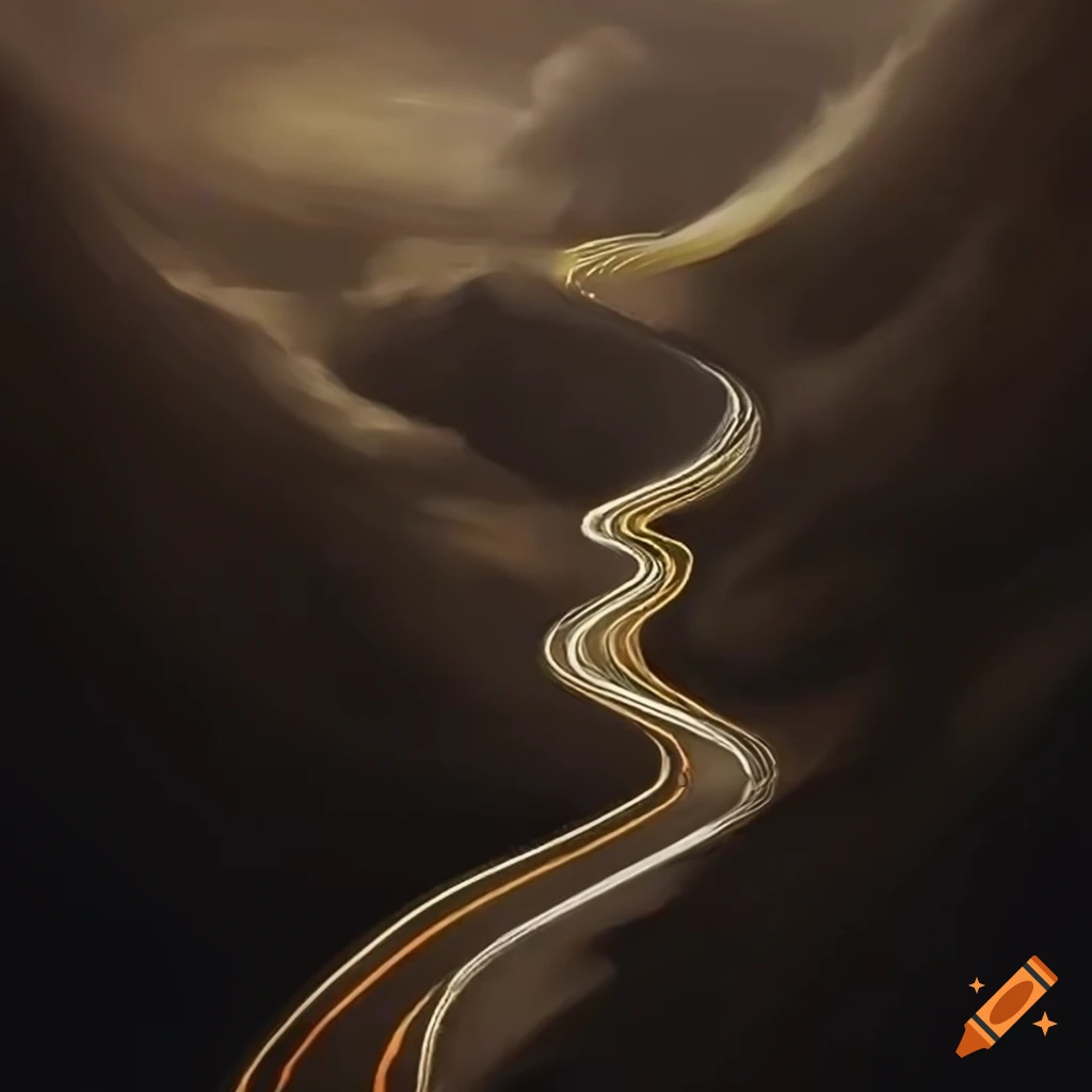 Imaginary winding road