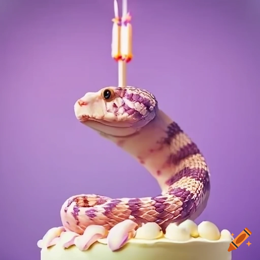 Lavender hognose birthday cake