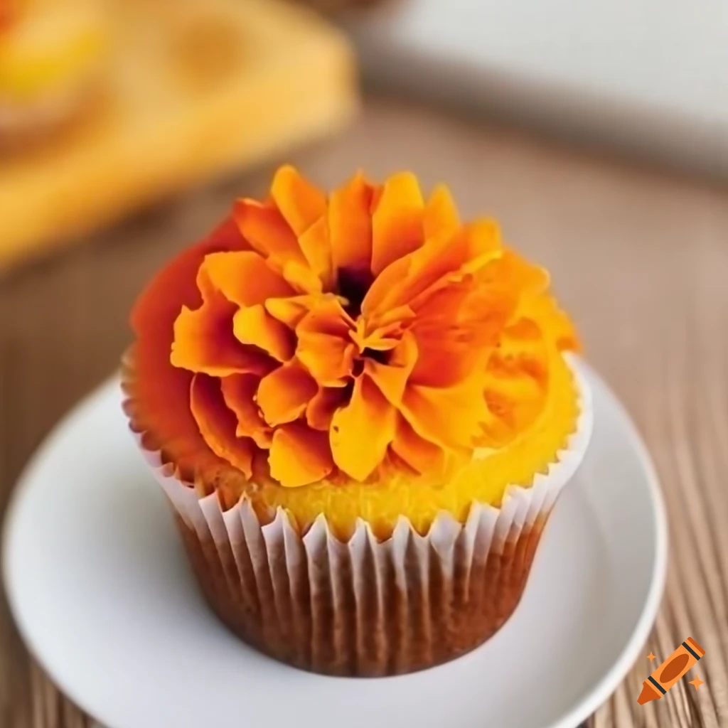 Marigold cupcake