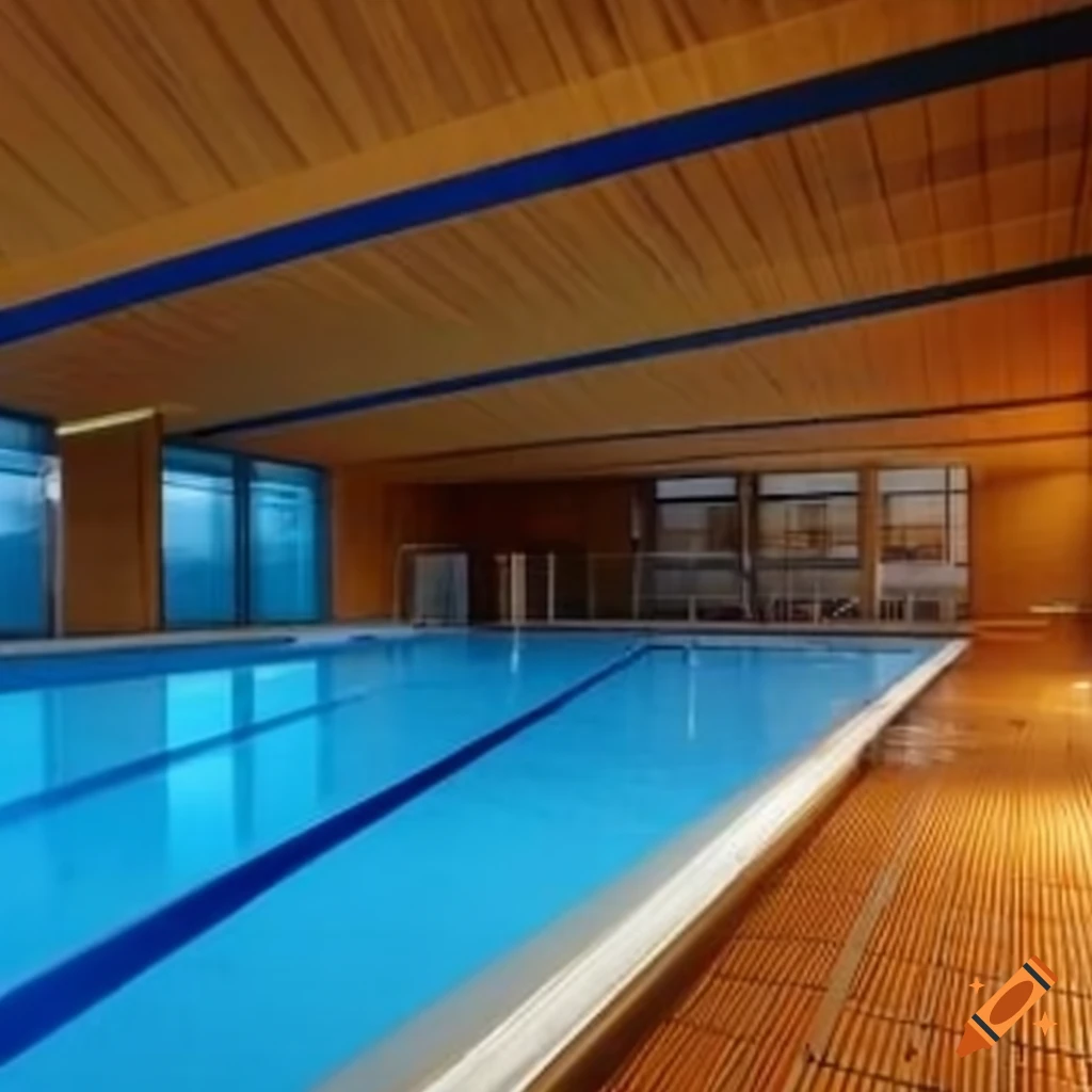 Swimming pool in a sports center in France