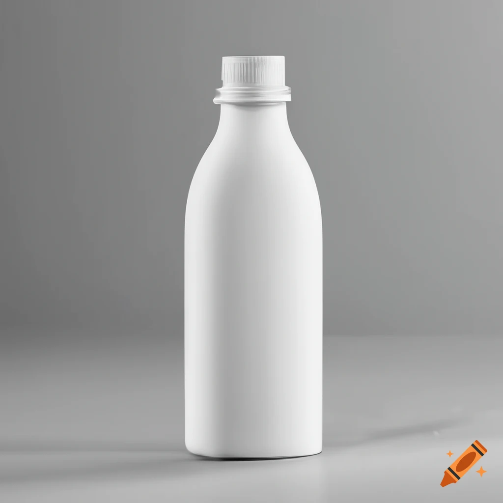 Clean bottle mockup on off-white background