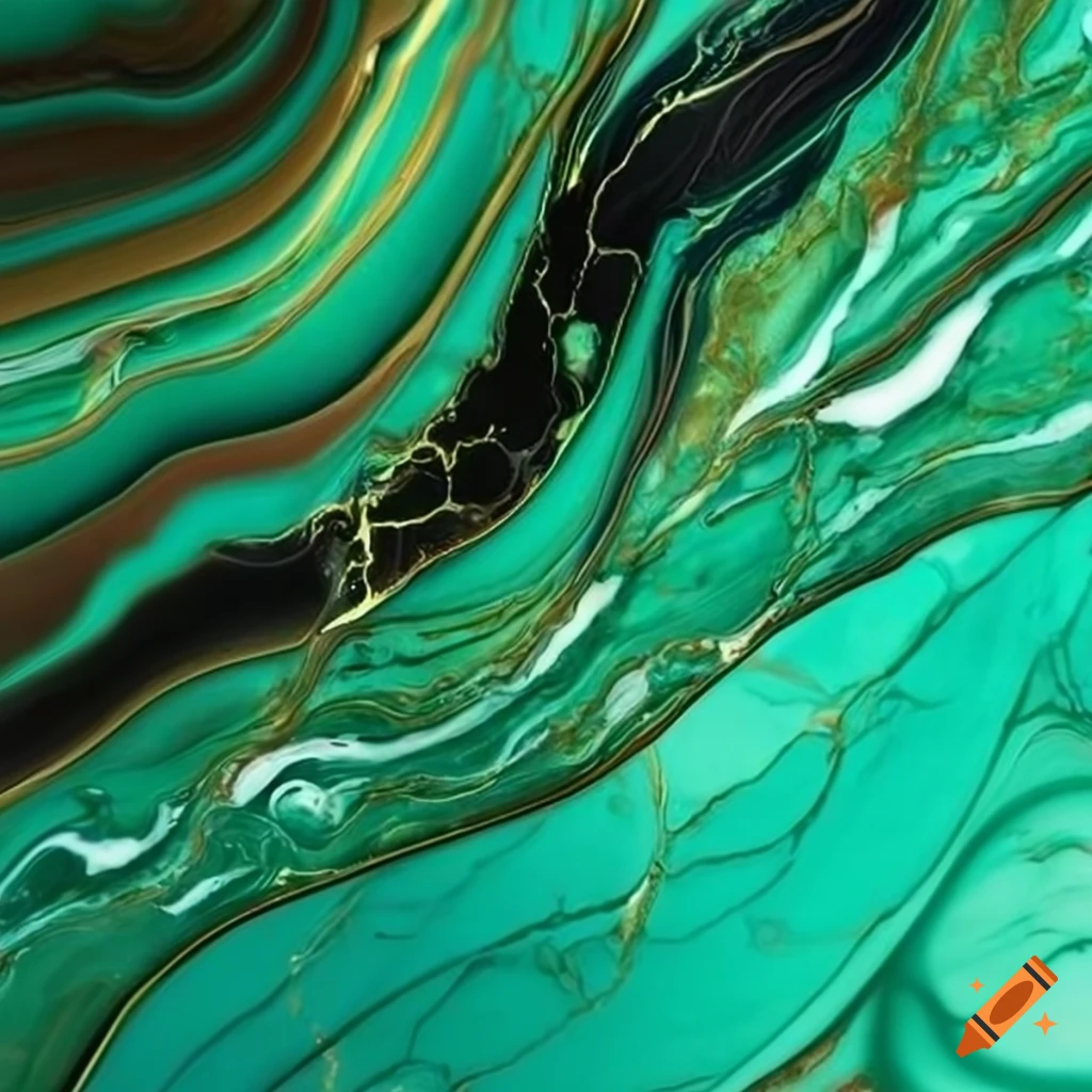Marble with gold and green veins